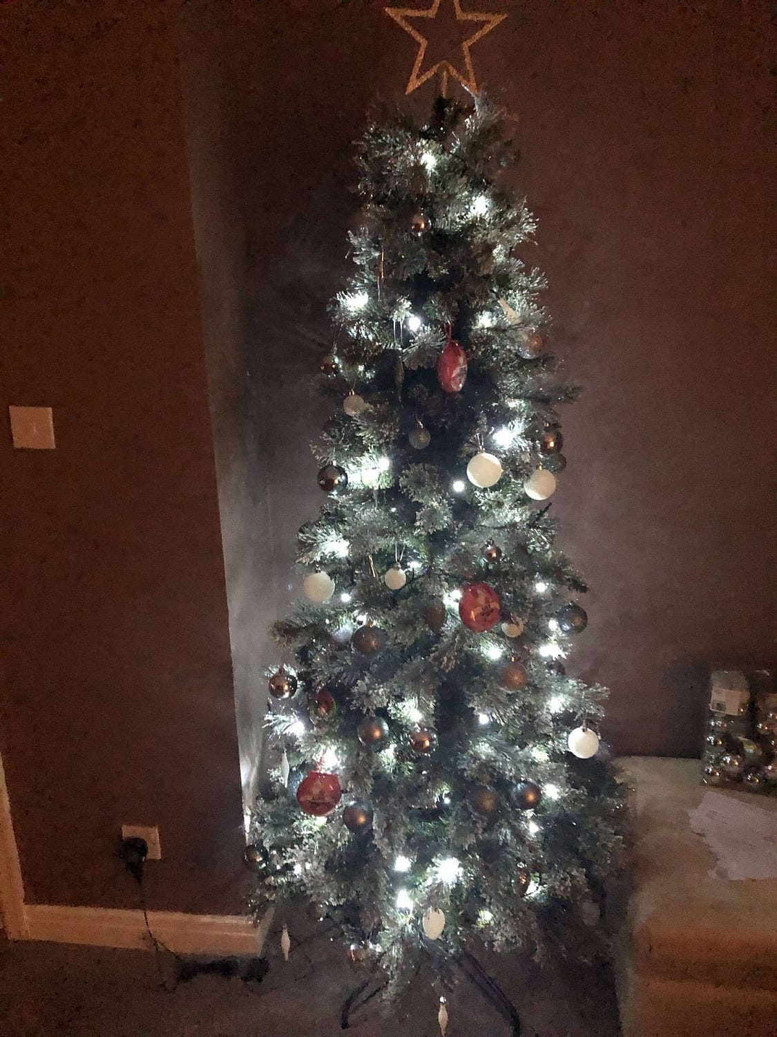 Christmas Tree with lights on