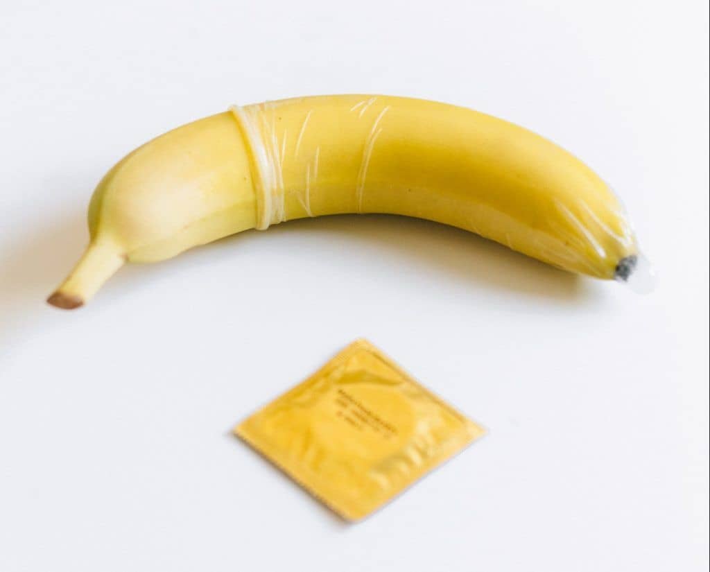A Condom on a Banana for sex education