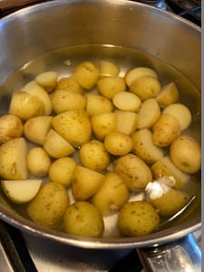 Miniature Potatoes In Pan
