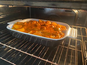 Tomato Bacon Potato Bake In Oven