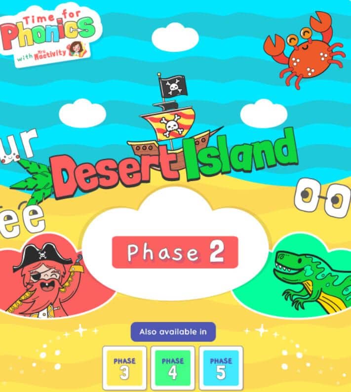 Time For Phonics Desert Island Screenshot
