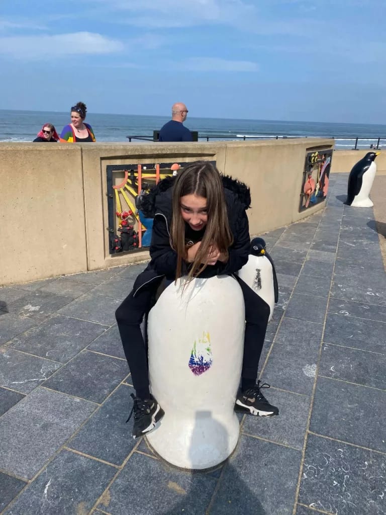 Lilly On A Penguin In Redcar